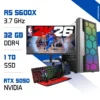 Setup Complet PC Gamer Zonetech Ryzen 5 5600X / 1TB SSD / 32GB / RTX 5050