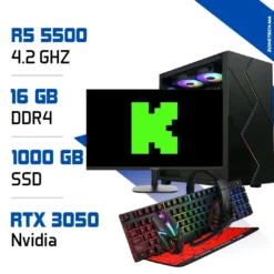 Setup Complet PC Gamer Zonetech Ryzen 5 5500 / 1000GB SSD / 16GB / RTX 3050 Maroc