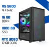 PC Gamer Zonetech Ryzen 5 5600 / 1TB SSD / 16GB / RTX 3060 12GB