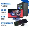 Setup Complet PC Gamer Zonetech Ryzen 5 5600X / 1TB SSD / 16GB / RTX 5060Ti