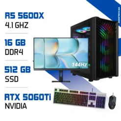 Setup Complet PC Gamer Zonetech Ryzen 5 5600X / 512 GB SSD / 16GB / RTX 5060Ti
