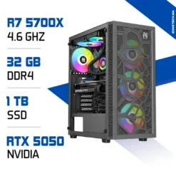 PC Gamer Ryzen 7 5700X / 1000 GB SSD / 32GB / RTX 5050 8G