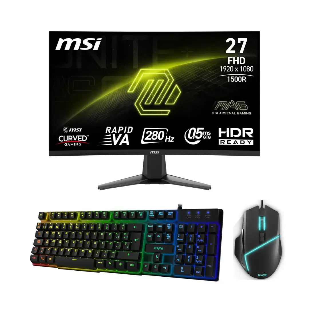 Bundle MSI MAG 276CXF 27″ 280Hz 0.5ms FHD + Combo Gamer