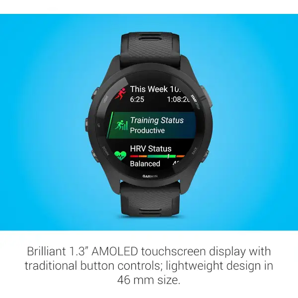 Garmin Forerunner 265 Schwarz/Hellgrau prix maroc