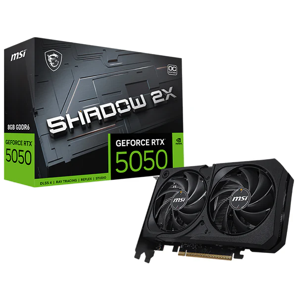MSI GeForce RTX 5050 8G SHADOW 2X OC — La puissance accessible pour le gaming moderne