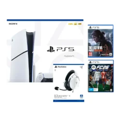Bundle PS5 Slim Standard + FC26 (Code PSN) + The Last of Us Part II + Razer BlackShark V2 X PlayStation Blanc