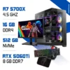 Setup Complet PC Gamer Zonetech Ryzen 7 5700X / 16GB / 512 GB SSD / RTX 5060Ti 8GB
