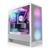 NZXT H5 Flow RGB White (2024) – Boîtier Moyen Tour avec Flux d’Air Optimisé