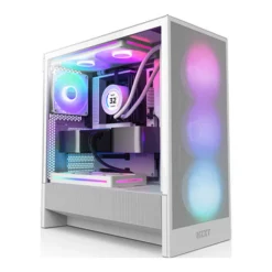 NZXT H5 Flow RGB White (2024) – Boîtier Moyen Tour avec Flux d’Air Optimisé