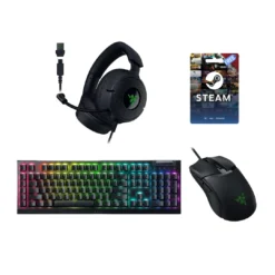 Bundle Razer Kraken V4 X + Razer BlackWidow V4 X Green Switch + Razer Cobra + Carte Steam Gift
