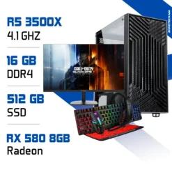 Setup Complet PC Gamer Zonetech Ryzen 5 3500X / 512GB SSD / 16GB / RX 580
