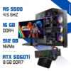 Setup Complet PC Gamer Zonetech Ryzen 5 5500 / 512 GB SSD / 16GB / RTX 5060Ti