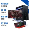Setup Complet PC Gamer Zonetech Ryzen 3 3100 / 512GB SSD / 16GB / GT 730