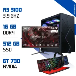 Setup Complet PC Gamer Zonetech Ryzen 3 3100 / 512GB SSD / 16GB / GT 730
