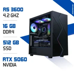 PC Gamer Ryzen 5 3600 / 512 Go SSD / 16 Go DDR4 / RTX 5060