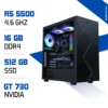 PC Gamer Ryzen 5 5500 / 16GB RAM / 512GB SSD / GT 730 4GB