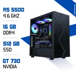 PC Gamer Ryzen 5 5500 / 16GB RAM / 512GB SSD / GT 730 4GB