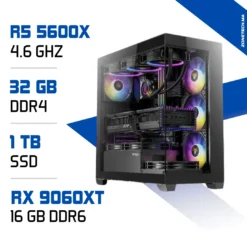 PC Gamer Ryzen 5 5600X / 32GB RAM / 1TB SSD / RX 9060 XT 16GB