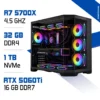 PC Gamer Ryzen 7 5700X / 1 To SSD / 32 Go DDR4 / RTX 5060 Ti 16GB