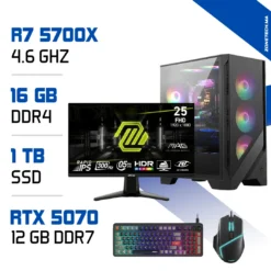 Setup Complet PC Gamer Zonetech Ryzen 7 5700X / 16GB / 1TB SSD / RTX 5070