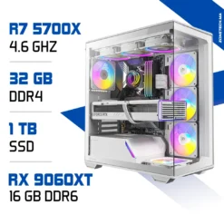 PC Gamer Ryzen 7 5700X / 32GB RAM / 1TB SSD / RX 9060 XT 16GB