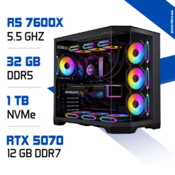 PC Gamer Zonetech Ryzen 5 7600X / 32GB RAM / 1000 GB SSD / RTX 5070 12GB