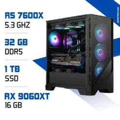 PC Gamer Ryzen 5 7600X / 32GB RAM / 1TB SSD / RX 9060 XT 16GB