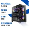 PC Gamer Zonetech Ryzen 5 7600X / 32GB RAM / 2000 GB SSD / RX 9060XT 16GB