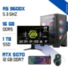 Setup Complet PC Gamer Zonetech Ryzen 5 9600X / 16GB / 1TB SSD / RTX 5070
