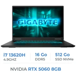 PC Portable Gamer Intel i7-13620H / 16Go DDR5 / 1TB SSD / RTX 5060 8Go / 16" 165Hz