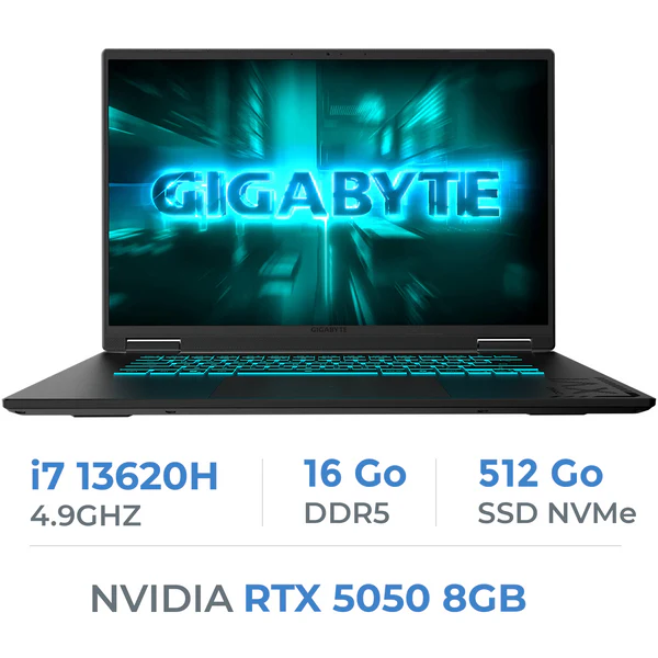 Gigabyte Gaming A16 CTHI3FR893SD i7-13620H/16GB DDR5/512GB SSD/RTX 5050 8G/16" 165Hz