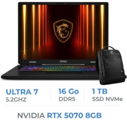 MSI CROSSHAIR 17 HX-AI-D2XWGKG-044MA/Ultra 7-255HX/16GB DDR5/1TB SSD/RTX 5070/17" 240Hz