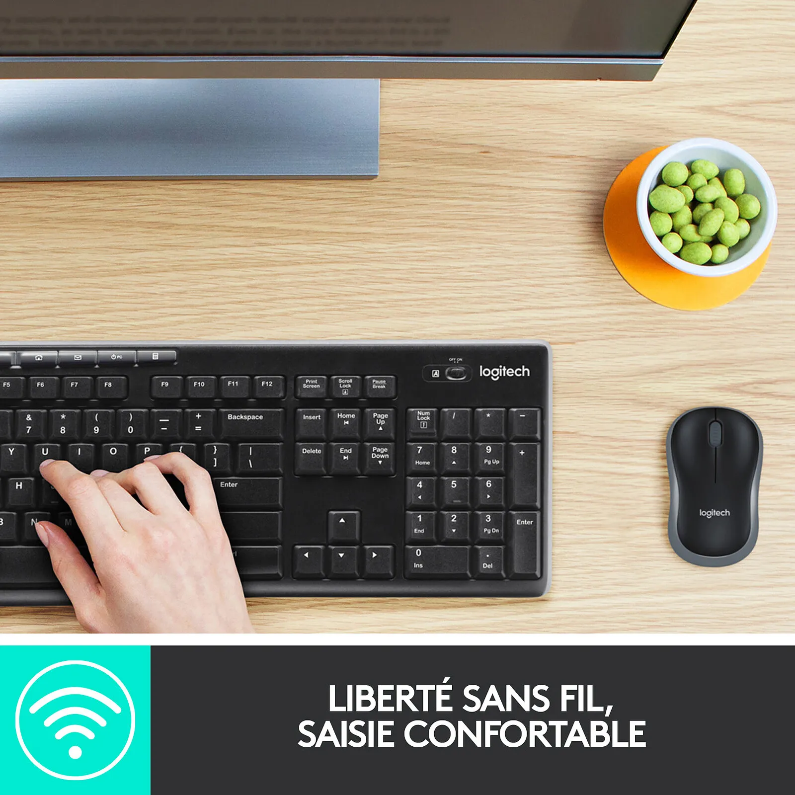 Logitech Desktop MK270 Sans-fil (AZERTY) – Image 2