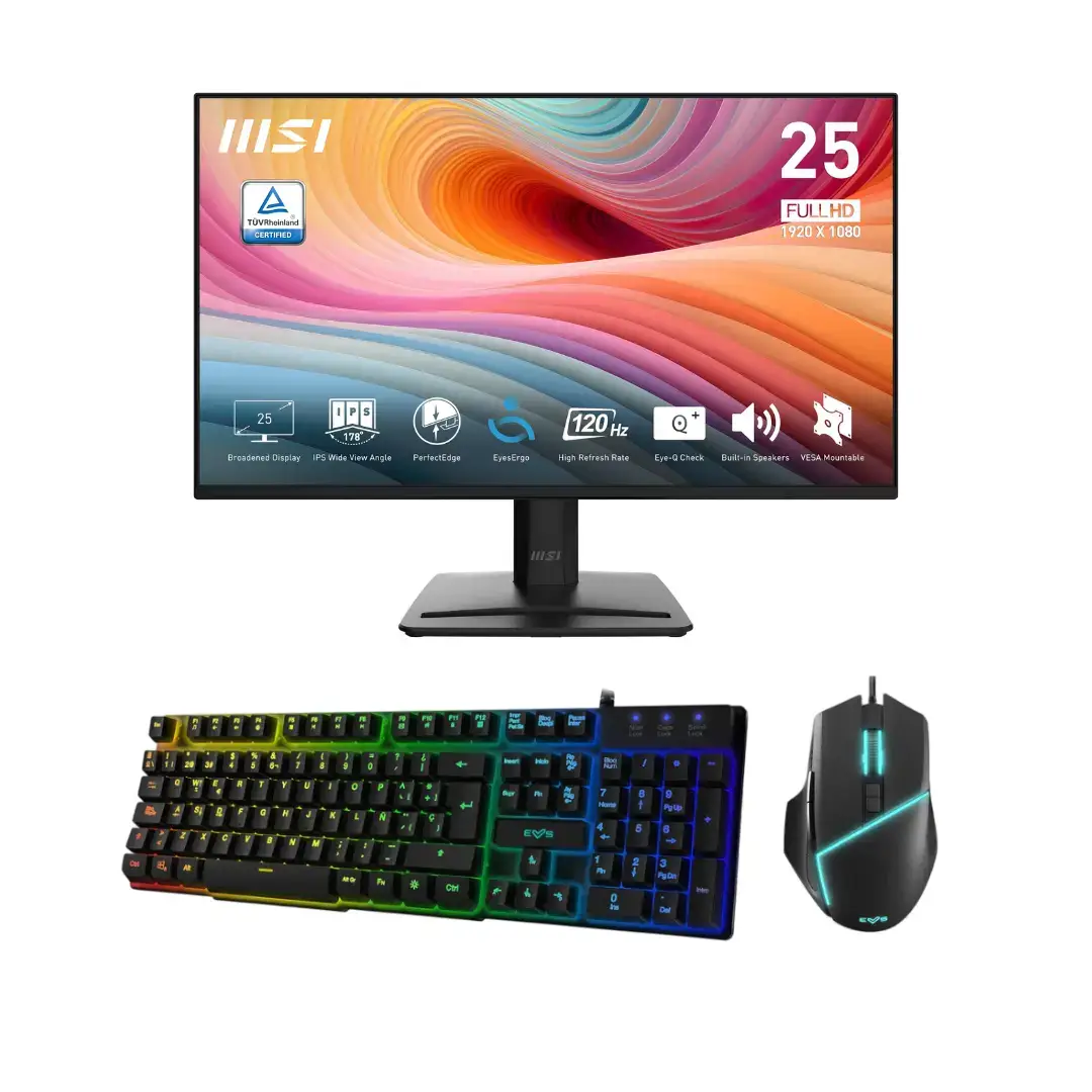 MSI PRO MP252 E2 24.5" IPS 120Hz + Combo Gaming