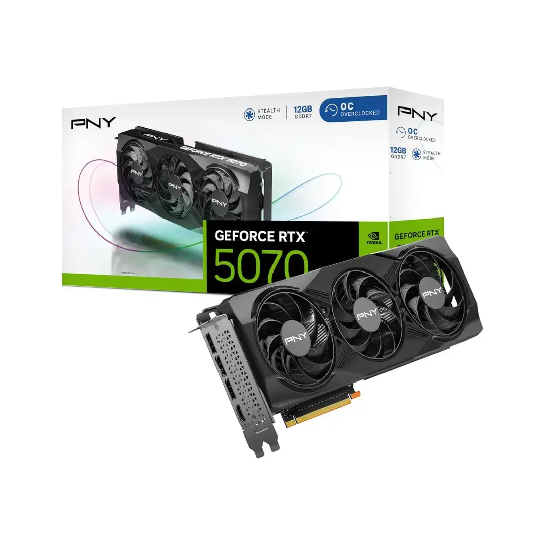PNY GeForce RTX™ 5070 12GB OC Triple Fan MAROC
