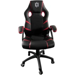 SKILLCHAIRS Raptor (Black/Red) – Chaise Gaming en Simili-cuir (120 kg)