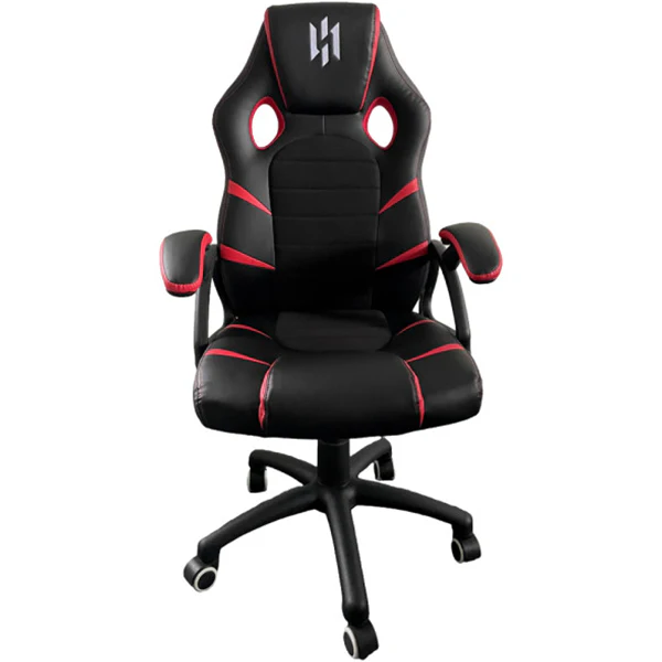 SKILLCHAIRS Raptor (Black/Red) – Chaise Gaming en Simili-cuir (120 kg)