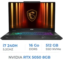 MSI CYBORG 15 B2RWEKG-419XMA Intel Core 7 240H / 16GB DDR5 / 512GB SSD / RTX 5050 8GB / 15.6" 144Hz / FreeDOS