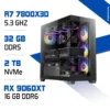 PC Pro Zonetech Ryzen 7 7800X3D / 32GB DDR5 / 2TB SSD / RX 9060 XT 16GB