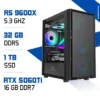 PC Gamer Ryzen 5 9600X / 1 To SSD / 32 Go DDR5 / RTX 5060 Ti 16GB