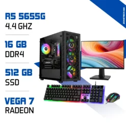Setup Complet Zonetech Ryzen 5 5600G / 512 Go SSD / 16 Go RAM / Radeon Vega 7 MAROC