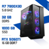 PC Pro Zonetech Ryzen 7 7800X3D / 32GB DDR5 / 1TB SSD / RTX 5060 Ti 16GB
