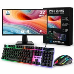 Pack MSI PRO MP225 E12VL 21.45″ 1ms 120Hz + Clavier Souris Gamer Bajel RGB MAROC