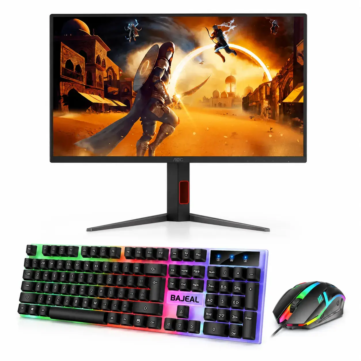 Bundle AOC 25G4S 24.5″ 310Hz 0.3ms + Pack Clavier Souris Gamer Bajel