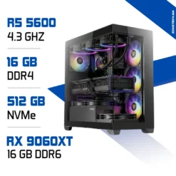 PC Gamer Ryzen 5 5600 / 16GB RAM / 512GB SSD / RX 9060 XT 16GB