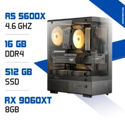 PC Gamer Ryzen 5 5600X / 16GB RAM / 512 GB SSD / RX 9060 XT 8GB