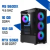 PC Gamer Ryzen 5 5600X / 512 Go SSD / 16 Go DDR4 / RTX 5060