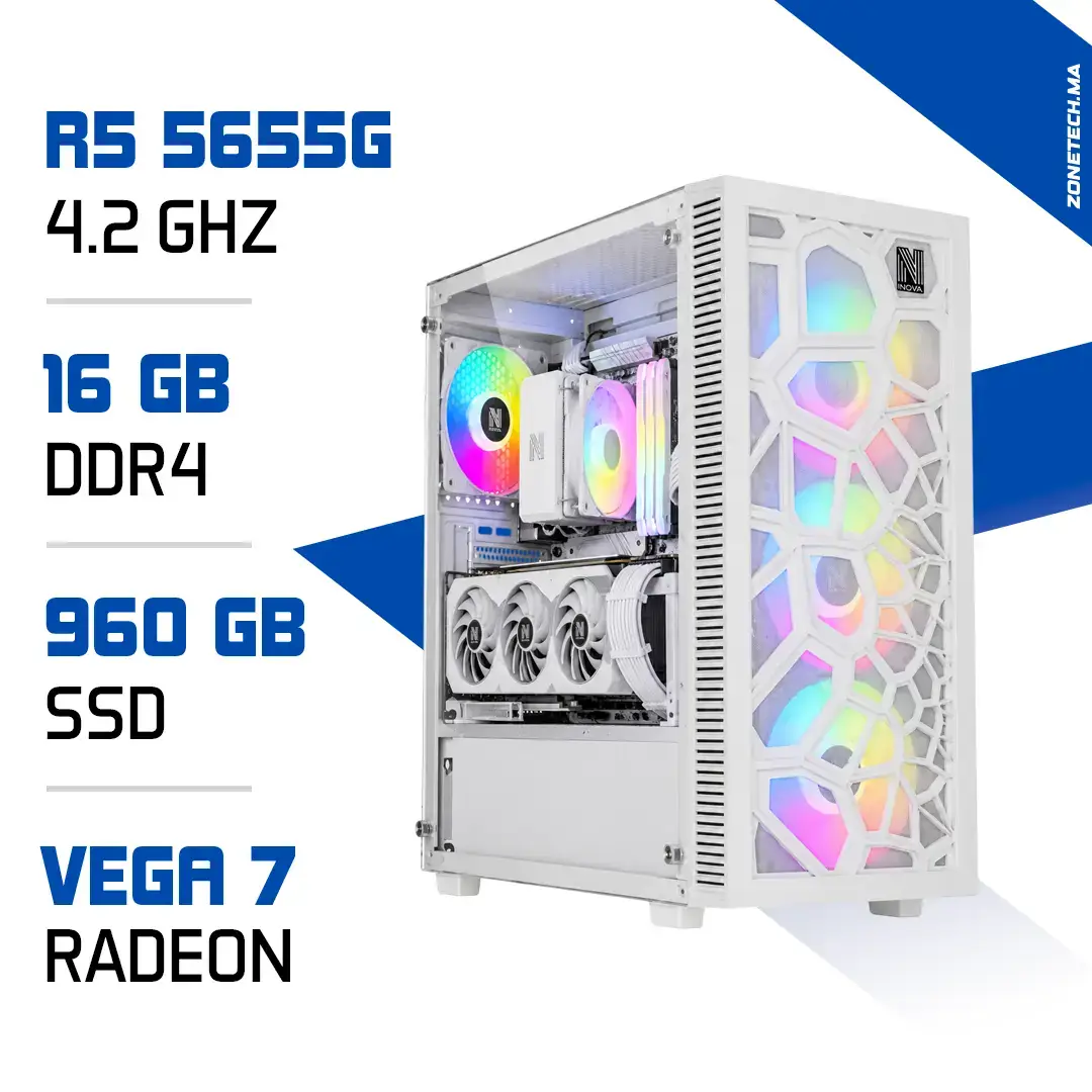 PC Gamer Ryzen 5 5655G/16GB/960GB SSD/Radeon Vega7