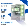 PC Gamer Zonetech R9 9900X3D / 64GB DDR5 / 4TB SSD / RTX 5070Ti 16GB