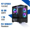 PC Gamer Ryzen 5 5700X / 16GB RAM / 1TB SSD / RX 9060 XT 8GB